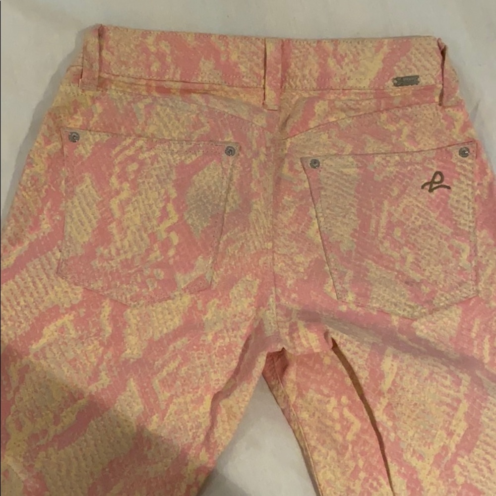 DL1961 pink python print Emma jeans - Picture 3 of 5